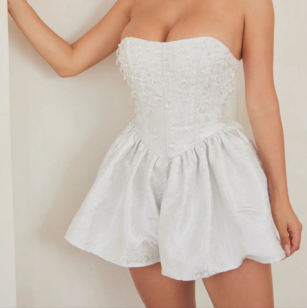 Beaded crystal romper